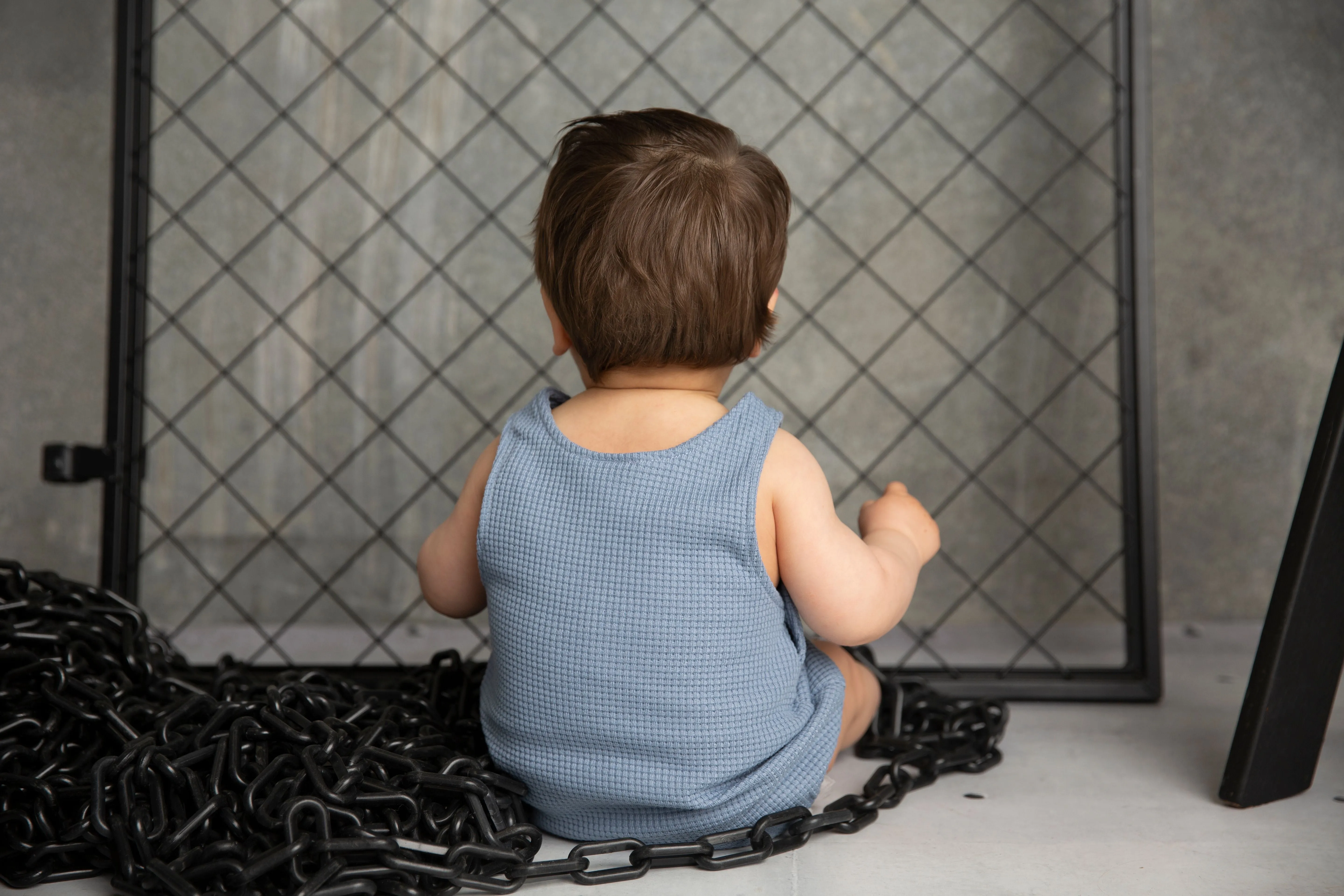 Xavier Summer Overall - Dusty Blue