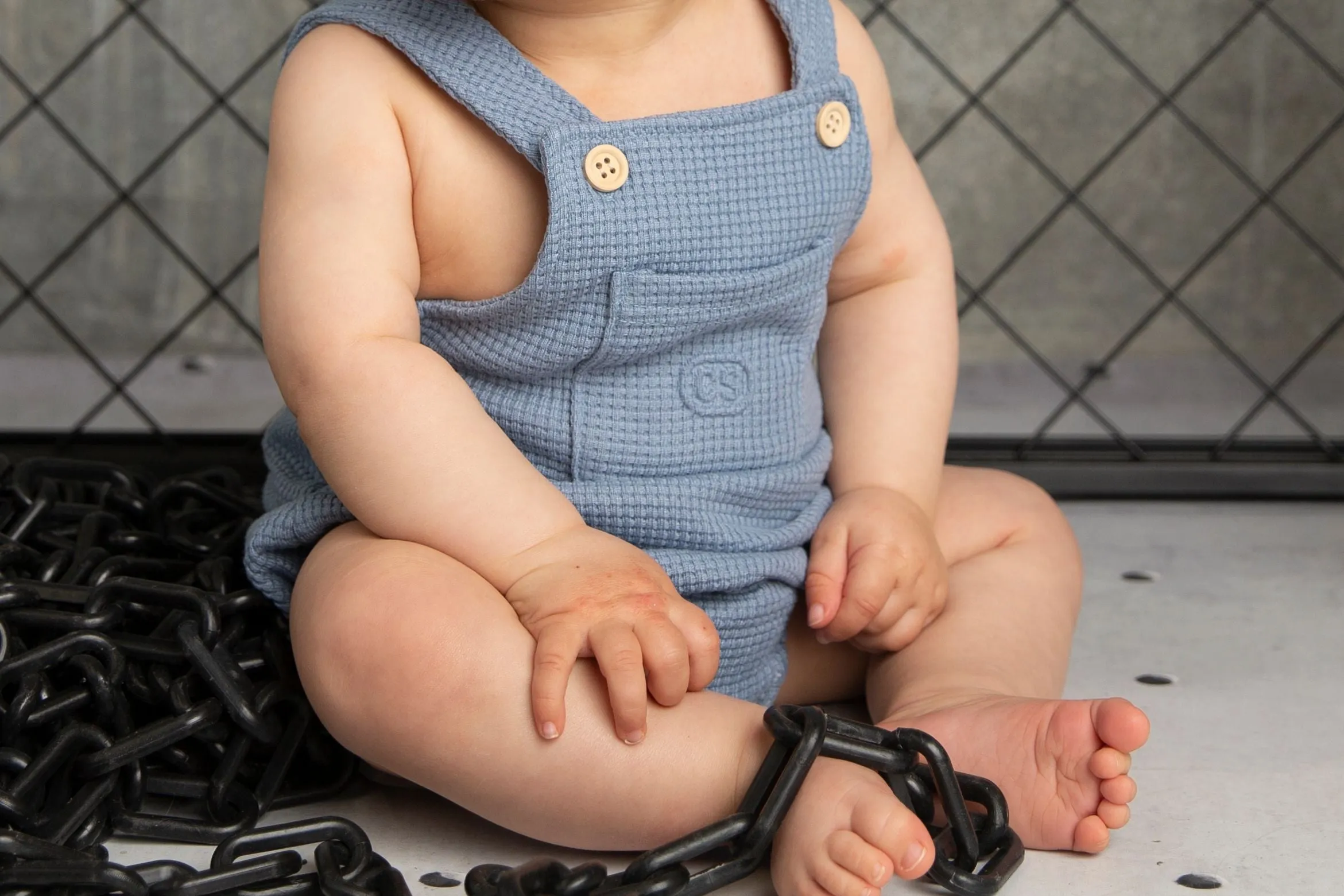 Xavier Summer Overall - Dusty Blue
