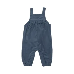 Yoke Ruffle Overall - Solid Navy