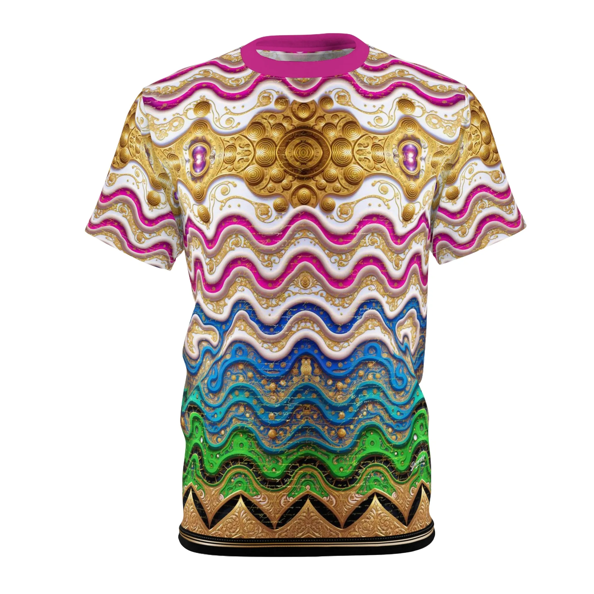 Zigzag Unisex T-Shirt All Over Print Tee Colorful Chevron Unisex T-Shirt | D20219