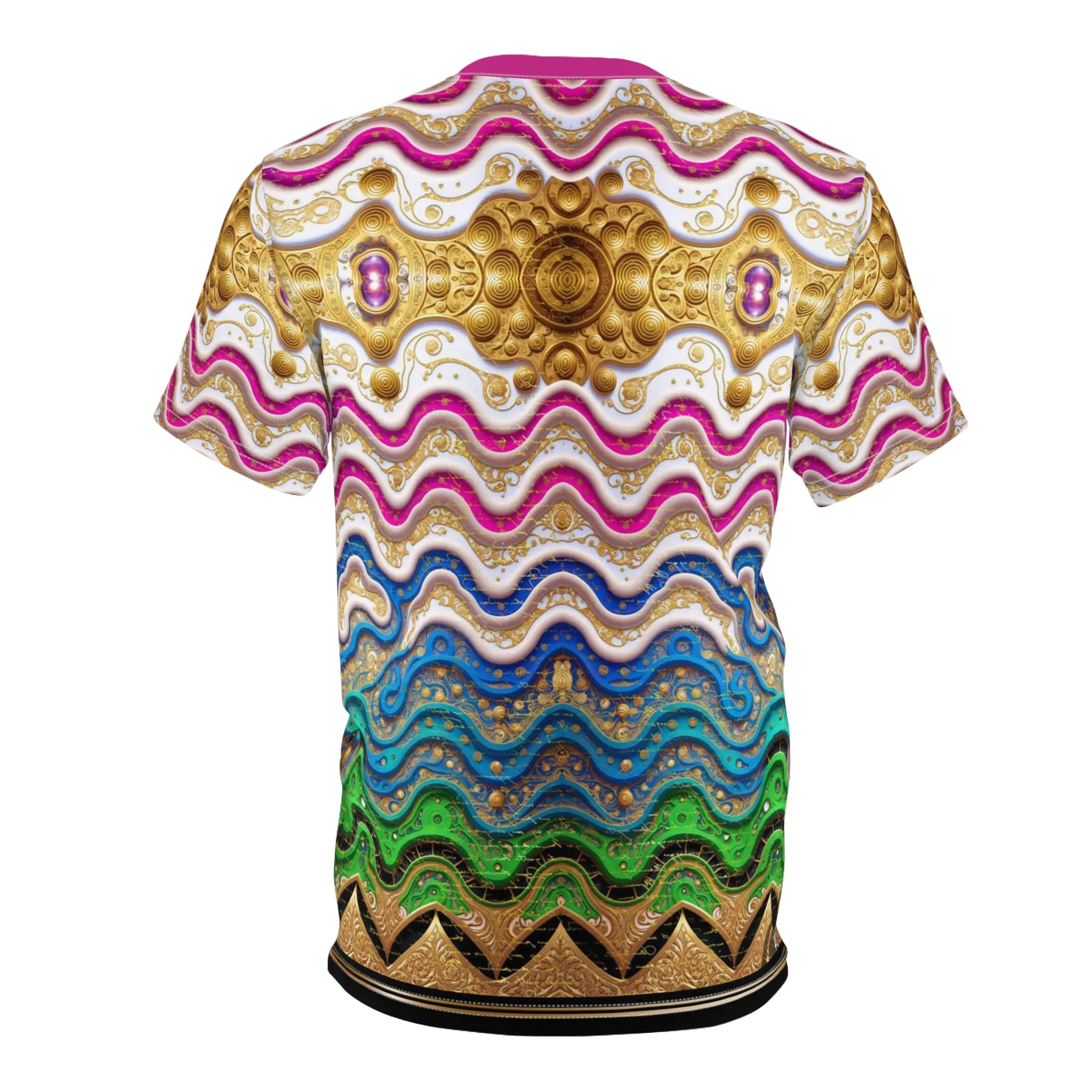 Zigzag Unisex T-Shirt All Over Print Tee Colorful Chevron Unisex T-Shirt | D20219